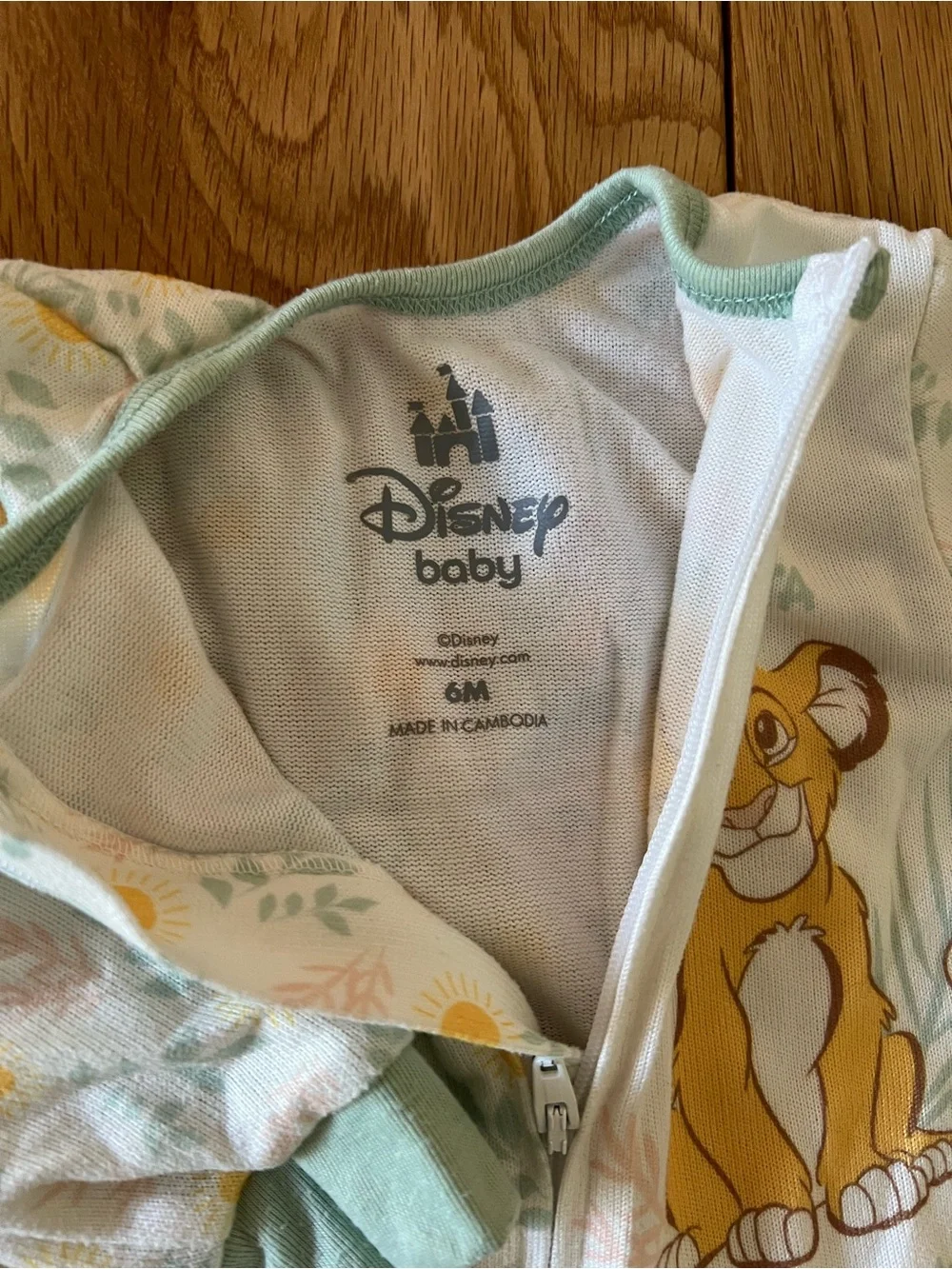 Disney Baby Lion King Simba 2-Pack Footie Pajamas Sleepers 6M Sage Green